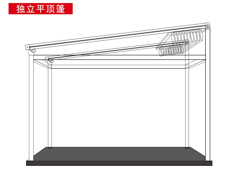 航城遮陽折疊篷 獨(dú)立平頂篷